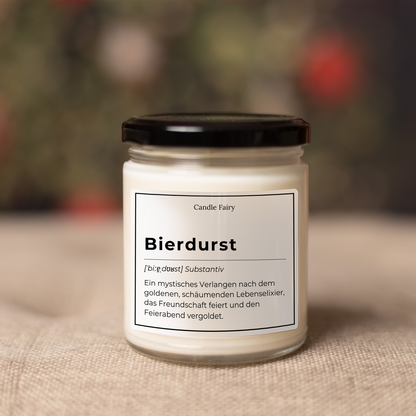 Candle Fairy - Handgefertigte Duftkerze - Bierdurst