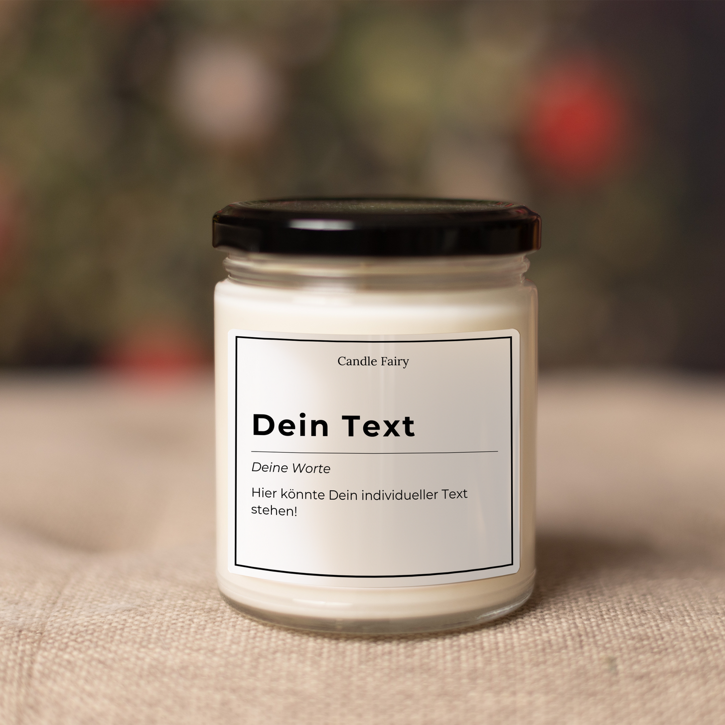 Candle Fairy - Handgefertigte Duftkerze - Dein individueller Text