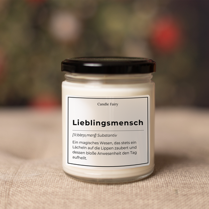 Candle Fairy - Handgefertigte Duftkerze - Lieblingsmensch