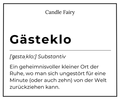 Candle Fairy - Handgefertigte Duftkerze - Gästeklo