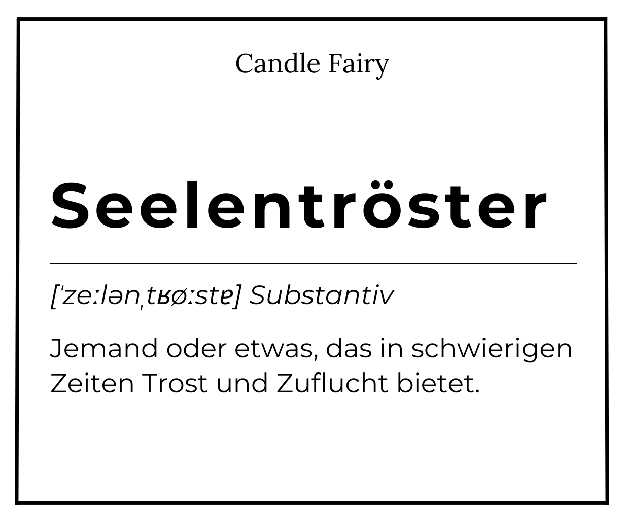 Candle Fairy - Handgefertigte Duftkerze - Seelentröster