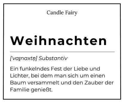 Candle Fairy - Handgefertigte Duftkerze - Weihnachten